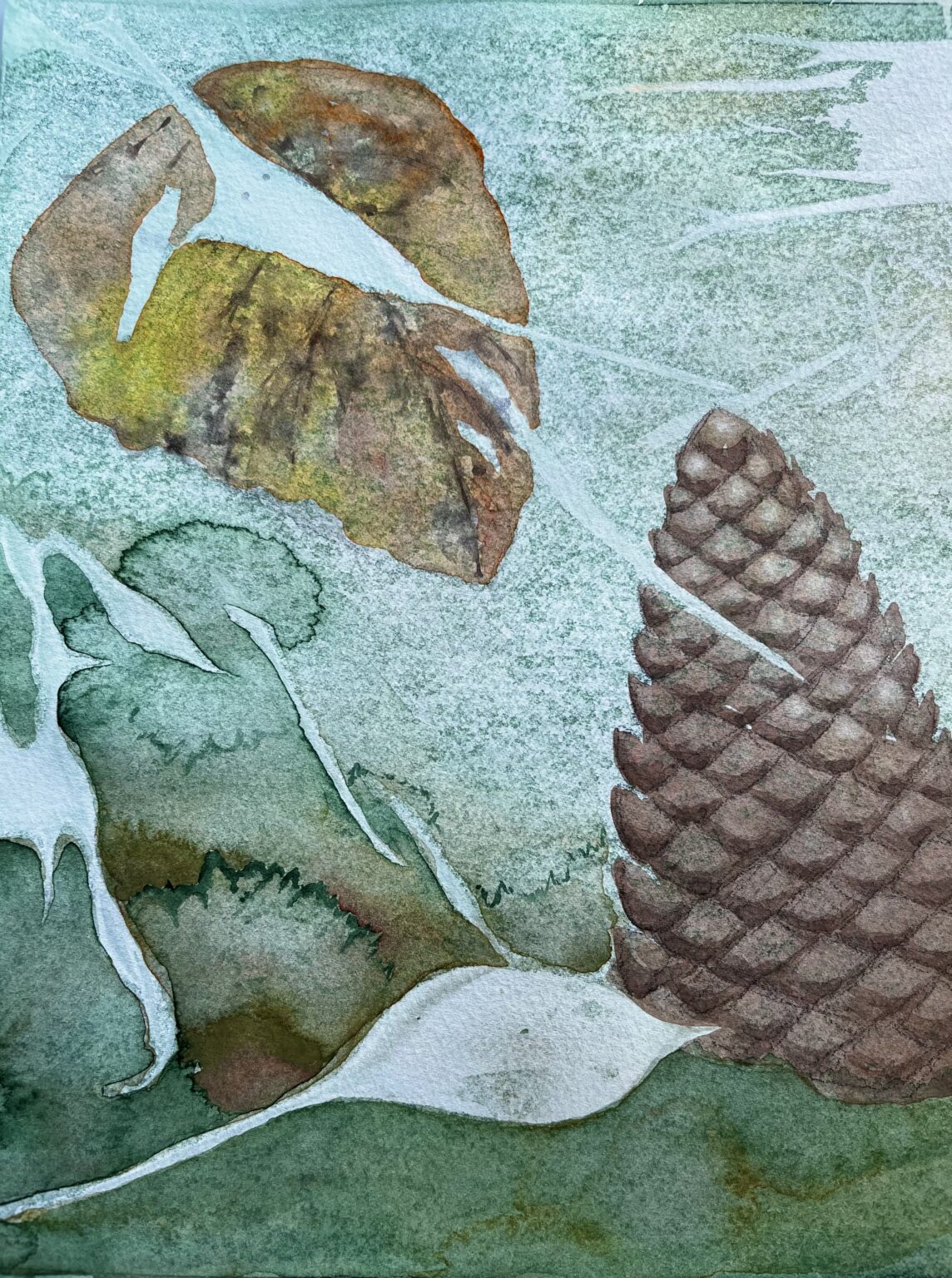 Puusta pudonneet, 30 x 23 cm, 2026, Annele Kare